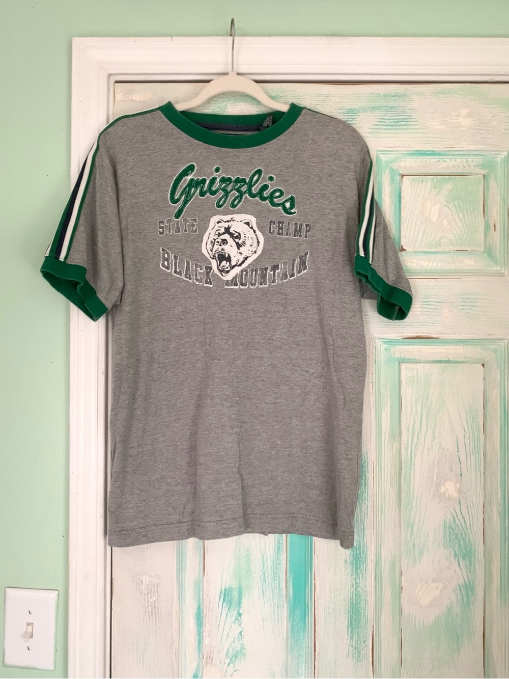 Vintage Point Zero Grizzlies Black Mountain Ringer T-Shirt M